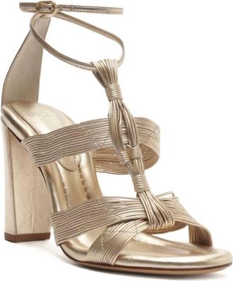 Alexandre Birman Womens Olga Block 90 Sandals In Golden