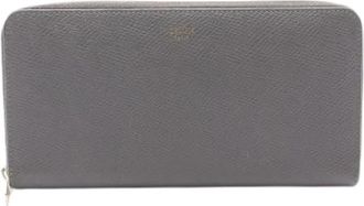 Celine Pre-owned Long wallet (bi-fold) - Dames - Vintage Accessoires - Grijs - ONE Size - Leer - Vintage