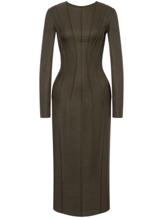 Alberta Ferretti Tubino con cuciture - Verde