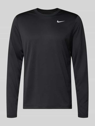 Nike Longsleeve mit Logo-Print und Rundhalsausschnitt in Black, Gr&ouml;&szlig;e XL