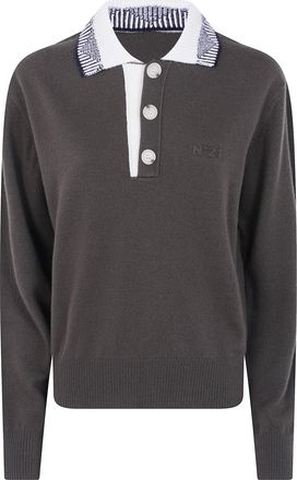 N&deg;21 Polo Shirt Wool A035.9004 5791 Military