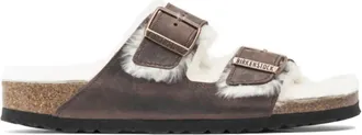 Birkenstock WomenS Arizona Shearling Sandals In Habana