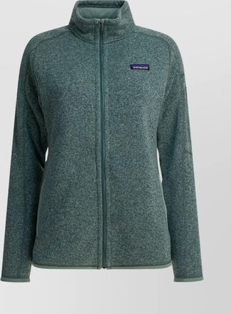 Patagonia fleece jacket with high collar and pockets
