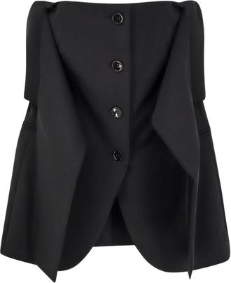 Max Mara Sleeveless Tops, female, Black, 2XS, Veruska Bustier Top