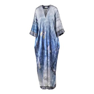 Pierre-Louis Mascia Maxi Dresses, female, Blue, Size: M Aloe Shirt Dress