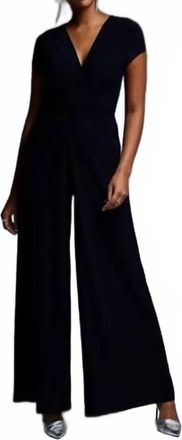 Joseph Ribkoff Twist-Front Plunge Jumpsuit In Black