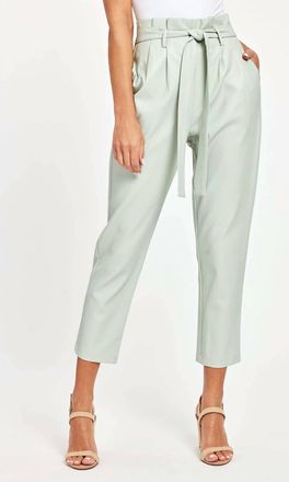 Dolce Cabo Uptown Paper Bag Pants In Mint
