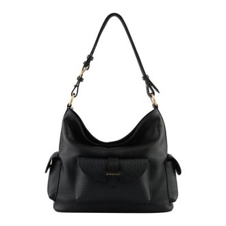 Pourchet Tassen, Dames, Zwart, ONE Size, Leer, Reporter Schoudertas