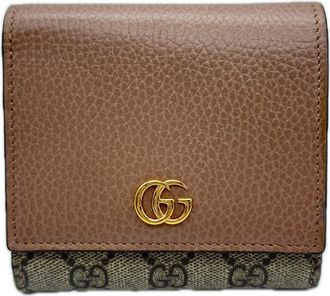 Gucci Gg Supreme Beige Brown Gg Supreme Wallet (Bi-Fold) (Pre-Owned)