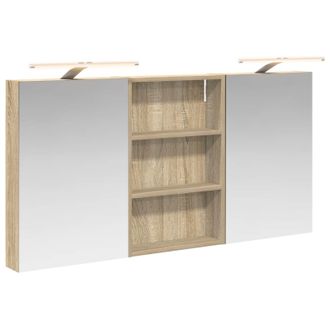 vidaXL Juego De Muebles De Ba&ntilde;o Con Estante 3 Pcs 120 X 10,5 X 60,5 Cm Vidaxl