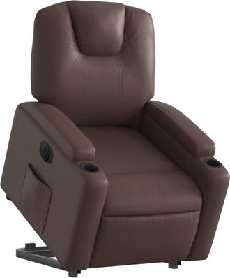 vidaXL Vidaxl - Sill&oacute;n Reclinable Elevable El&eacute;ctrico De Cuero Sint&eacute;tico Marr&oacute;n