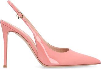 Gianvito Rossi Slingback pumps van lakleer - Dames - Pumps - Roze - 38 EU - Leer - Schoenen