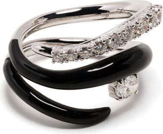 Nikos Koulis 18K White Gold Oui Diamond Ring - Womens - Diamond/18kt White Gold