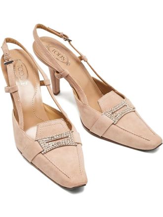 Tod's 85mm suede pumps - Neutrals