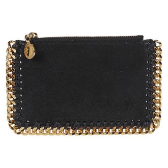 Stella McCartney Stella McCartney, Wallets & Cardholders, female, Black, Size: ONE SIZE Falabella Zip Card Holder