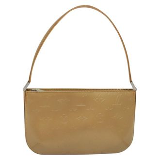 Louis Vuitton Mat Fowler Handbag Monogram Vernis Gold Patent_Leather Handbag (Pre-Owned)