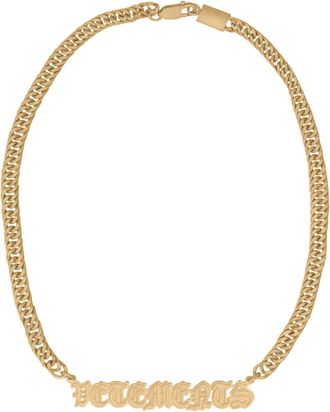 VETEMENTS Gothic Logo Charms Necklace