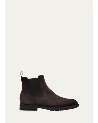Santoni Mens Enver Suede Chelsea Boots
