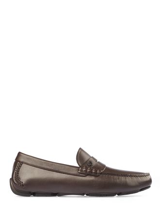 Ferragamo Classic Loafer-Style Dark Brown Flat Shoes