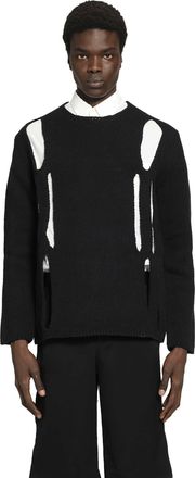 Comme Des Gar&ccedil;ons Cut-Out Knitted Sweater