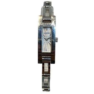Gucci Pre-owned Watches, female, Gray, Size: ONE SIZE Pre-owned Stainless Steel Square Quartz Watch 3900L