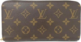 Louis Vuitton Fuchsia Marron Coated Canvas Long Wallet (Bi-Fold) (Pre-Owned)