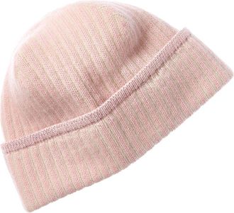Portolano Lurex Ribbed Cashmere Beanie