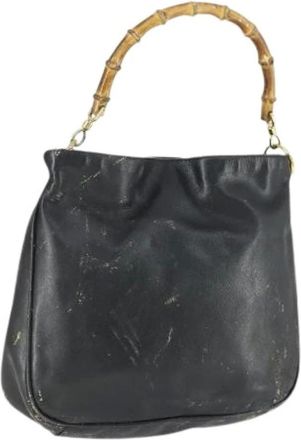 Gucci Pre-owned Handbags, female, Black, Size: ONE SIZE Pre-owned Vintage Leather Handbag