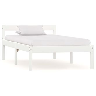vidaXL Vidaxl - Estructura De Cama Sin Colch&oacute;n Madera De Pino Blanco 90x200 Cm