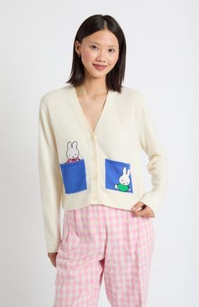 Chinti and Parker Wool-Cashmere Miffy Pocket Play Cardigan in Cream at Nordstrom, Size X-Large