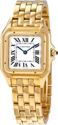 Cartier Panthere de Cartier Medium Silver Dial 18kt Yellow Gold Ladies Watch WGPN0009