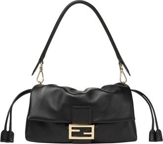 Fendi Medium Baguette Soft Bag - Dames - Schoudertassen - Zwart - ONE Size - Leer - Tassen
