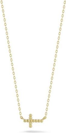 Ember Fine Jewelry Beaded Cross Pendant Necklace in Gold at Nordstrom Rack