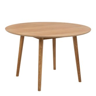 Furniture To Go A-Line Round Dining Table in White Oak in Light Oak | Size: A