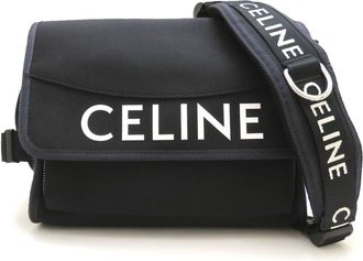 Celine Black Nylon Messenger Bag Shoulder Bag (Pre-Owned)