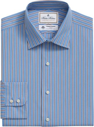 Brooks Brothers x Thomas Mason katoenen overhemd - Blauw