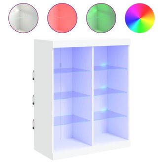 Berkfield Home Sideboard with LED Lights White 81x37x100 cm | Size: 81 x 37 x 100 cm
