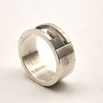 Gucci Silver Band Ring (Pre-Owned)