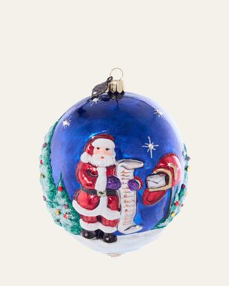 Jay Strongwater Christmas Delivery Glass Ornament