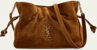 Saint Laurent Jamie YSL Quilted Suede Shoulder Bag