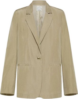 Forte_Forte Giacca Boxy Monopetto - Dames - Blazers - Bruin - S - Katoen - Jassen