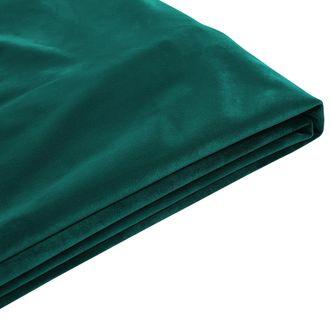 Beliani Beliani - Funda Reemplazable En Terciopelo Verde Oscuro Para Cama 180 X 200 Cm Desmontable Lavable Fitou