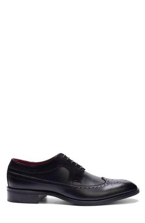 Carlos By Carlos Santana Felix Wingtip in Black Leather at Nordstrom, Size 11.5