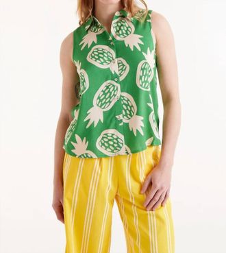 Compa&ntilde;&iacute;afant&aacute;stica Pineapple Print Shirt In Green