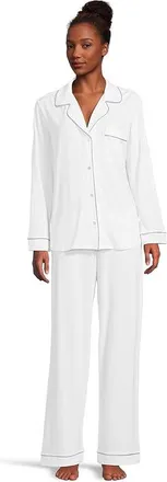 Eberjey Gisele - PJ Set Womens Pajama Sets White/Ice Blue : 2XL, Modal/Spandex/Tencel