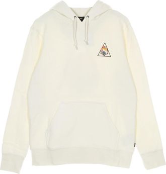 HUF Driehoek Print Hoodie met Kangoeroezak - Heren - Hoodies - Beige - S - Katoen - Hoodies & sweatvesten