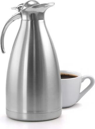 MegaChef 2L Deluxe Stainless Steel Thermal Beverage Carafe for Coffee and Tea in Silver at Nordstrom