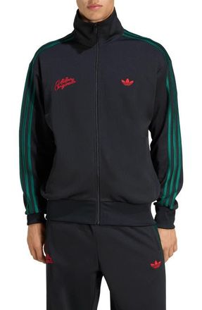 adidas Firebird Roses Track Jacket in Black/Collegiate Green/ at Nordstrom, Size Xx-Large