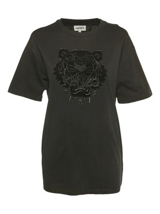 Kenzo T-shirt met leeuwapplicatie - Zwart