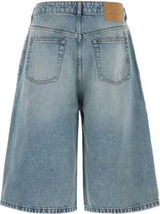 Ami Mens Bermuda Shorts Blue Cotton Bermudas